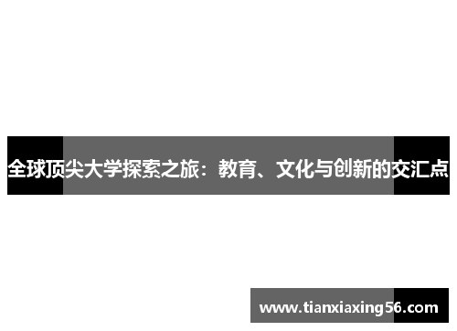 全球顶尖大学探索之旅：教育、文化与创新的交汇点