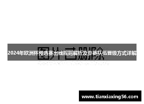 2024年欧洲杯预选赛出线规则解析及参赛队伍晋级方式详解